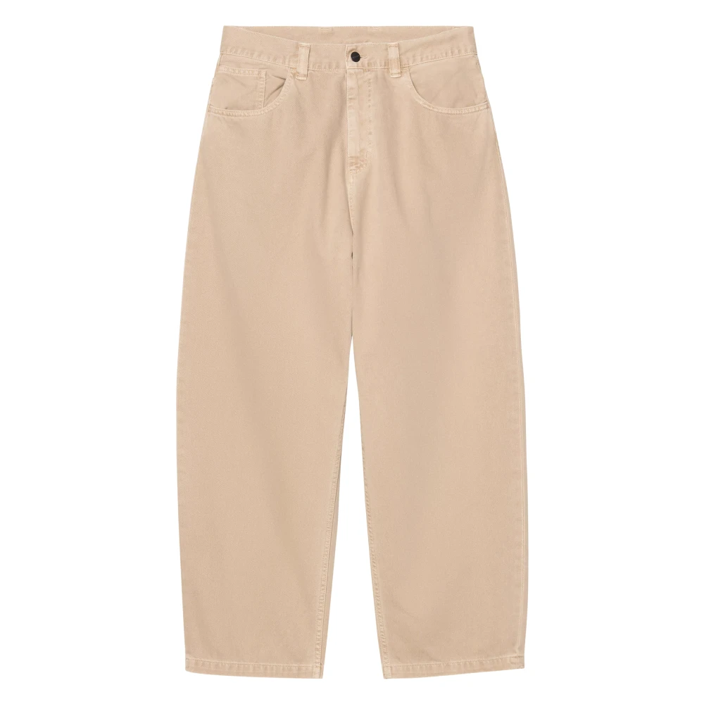 Carhartt Wip Men's Brown Wide Trousers, M, Brandon Trousers