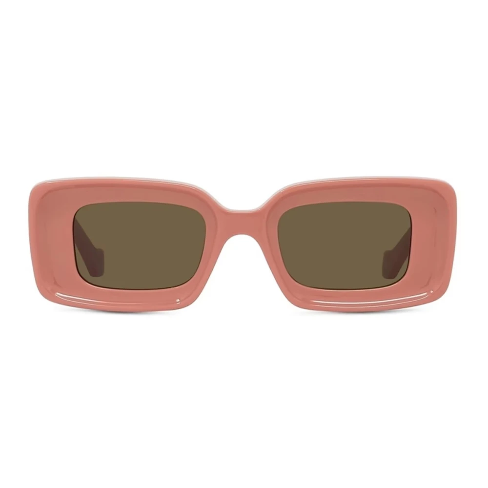 Rektangulære - skinnende rosa solbriller