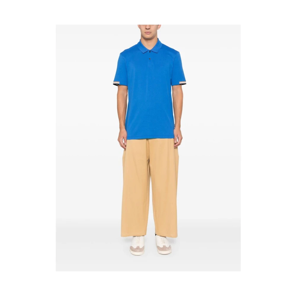 Hugo Boss Blauwe Polo Sweater met Logodetail Blue Heren