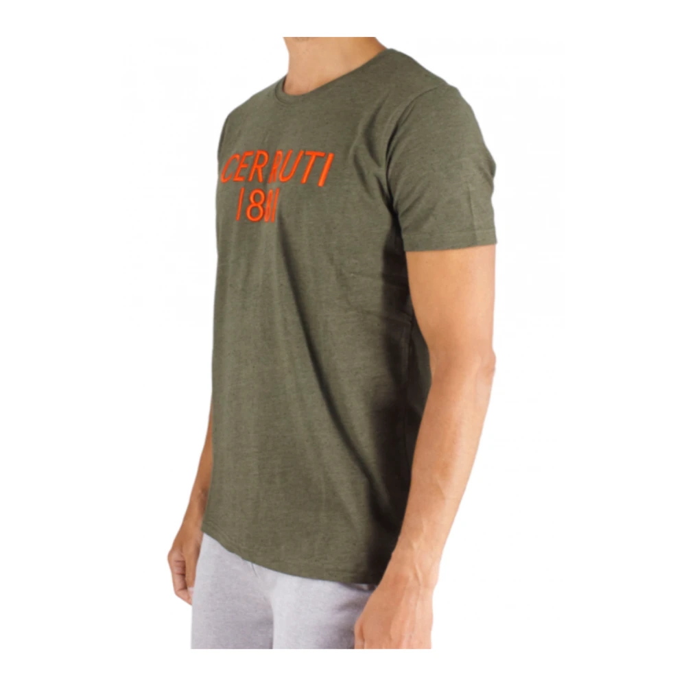 Cerruti 1881 Geborduurd Logo T-shirt Coloratura Green Heren