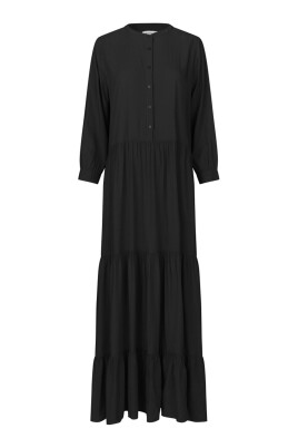 Robe Noire Manches Courtes Lollys Laundry Taille 42 (XL) - Occasion Très Bon État