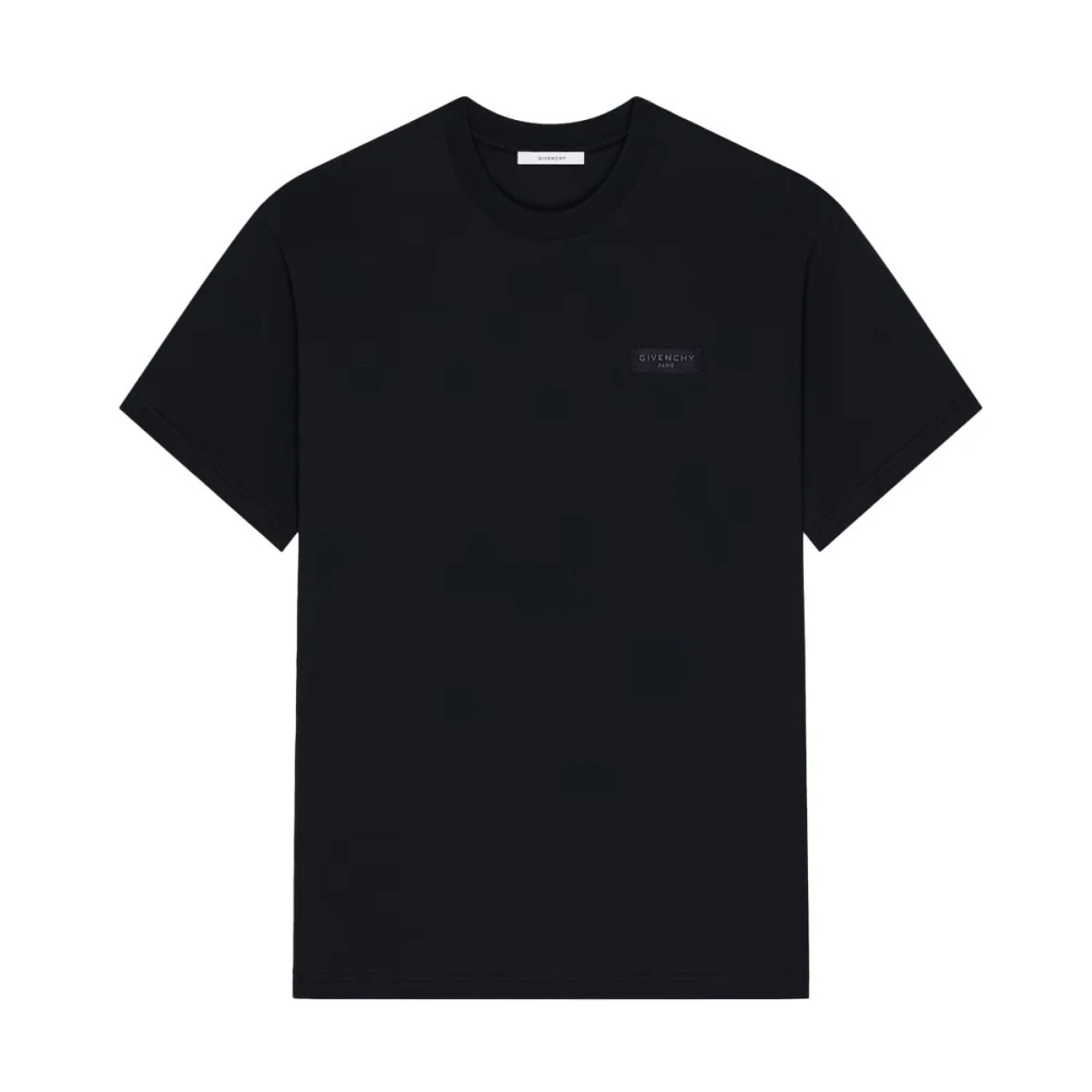 Givenchy Men's Black Branded Cotton T-Shirt