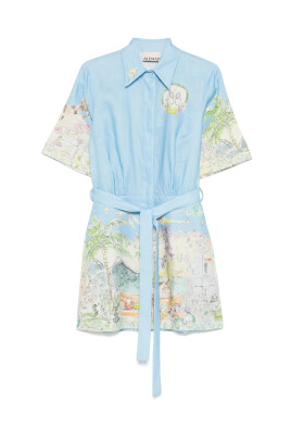 blue-button-up-belted-dress