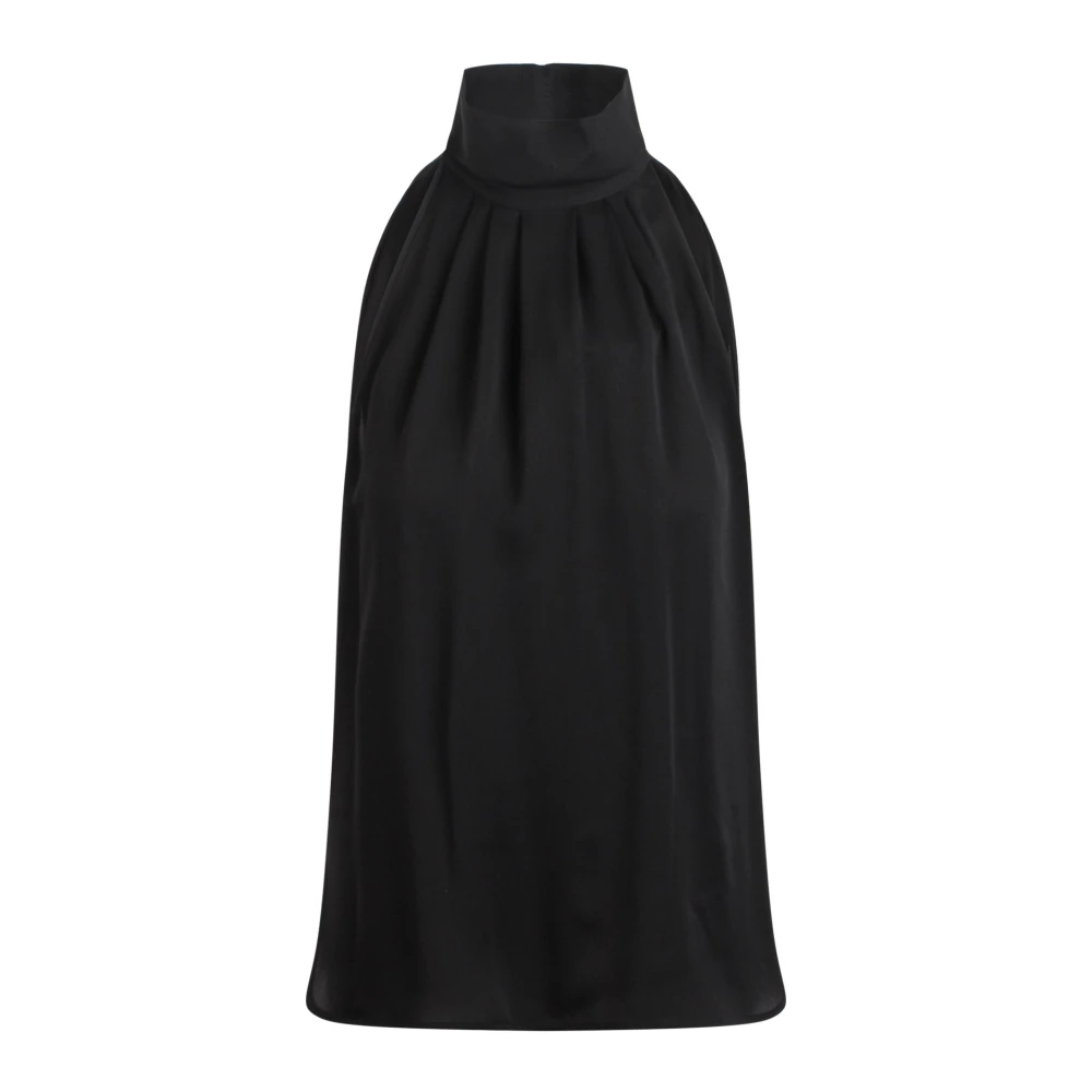 Max Mara Hoge hals Mouwloze Memore Top Black Dames