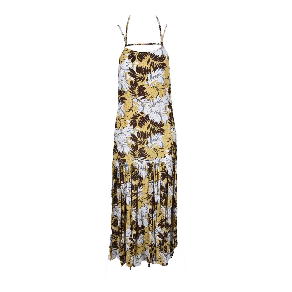 Weili Zheng Maxi Jurk Yellow Dames