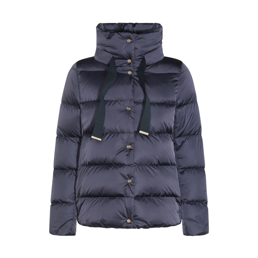 Herno Navy Blue Donsjack Stijlvolle Jas Gray Dames