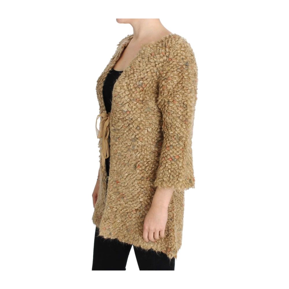 Pink Memories Luxe Beige Sweatercoat Cape Beige Dames