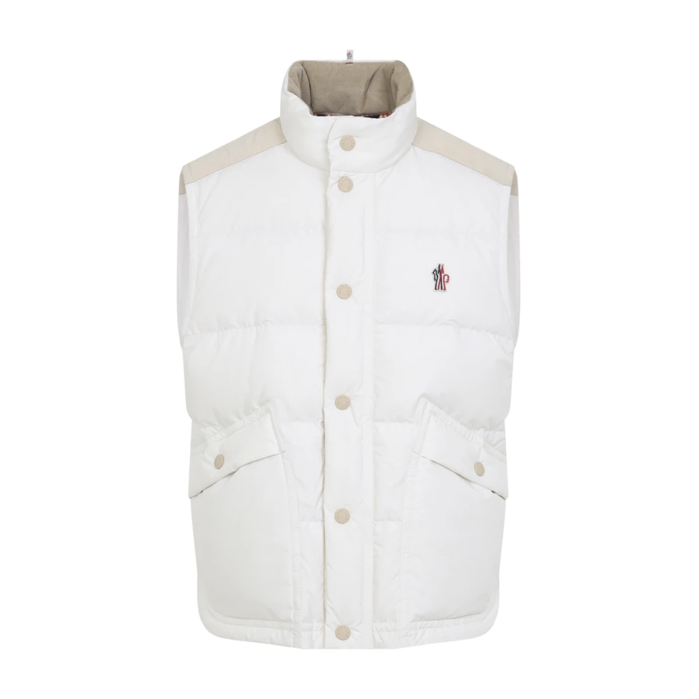 Moncler Men's White Waistcoats, M, Scais Down Gilet