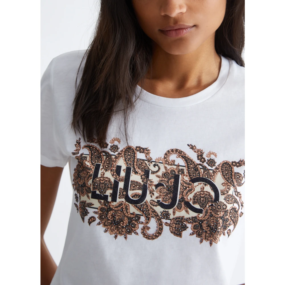 Liu Jo Kasjmier Print Eco T-shirt White Dames