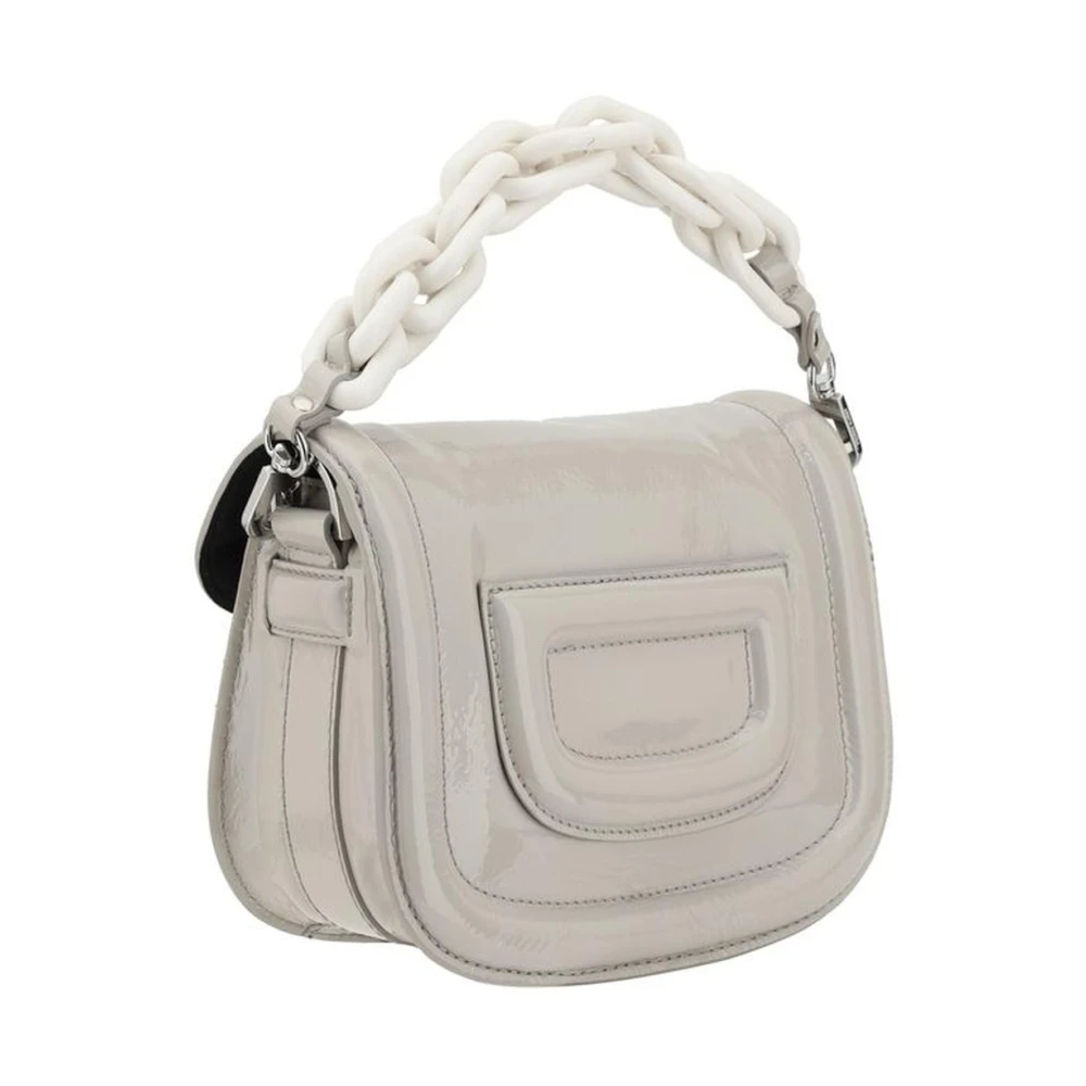 Pierre Hardy Stijlvolle Leren Schoudertas met Kettingriem Gray Dames