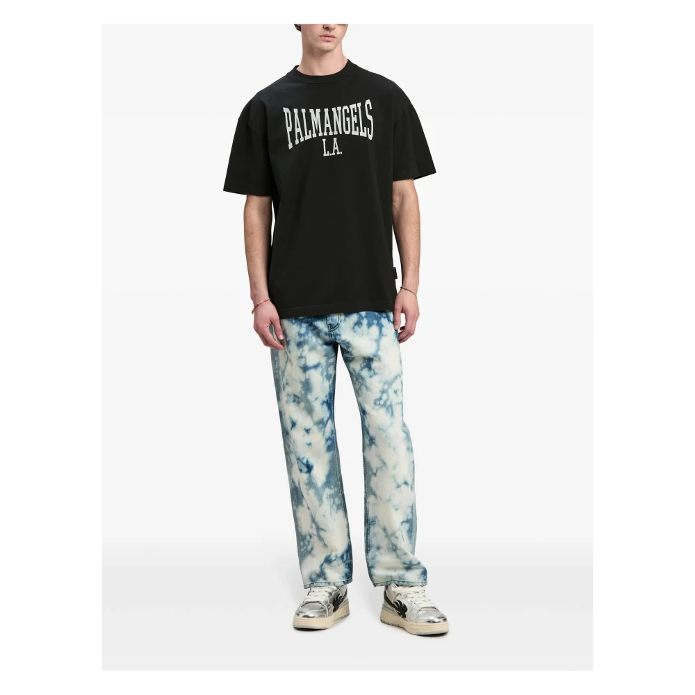 Palm Angels Klassieke College Tee Zwart Black Heren