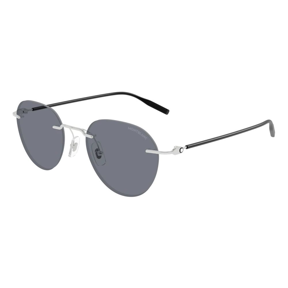 Montblanc Men's Gray Round Sunglasses - Sunglasses - 51 Mm - Accessories