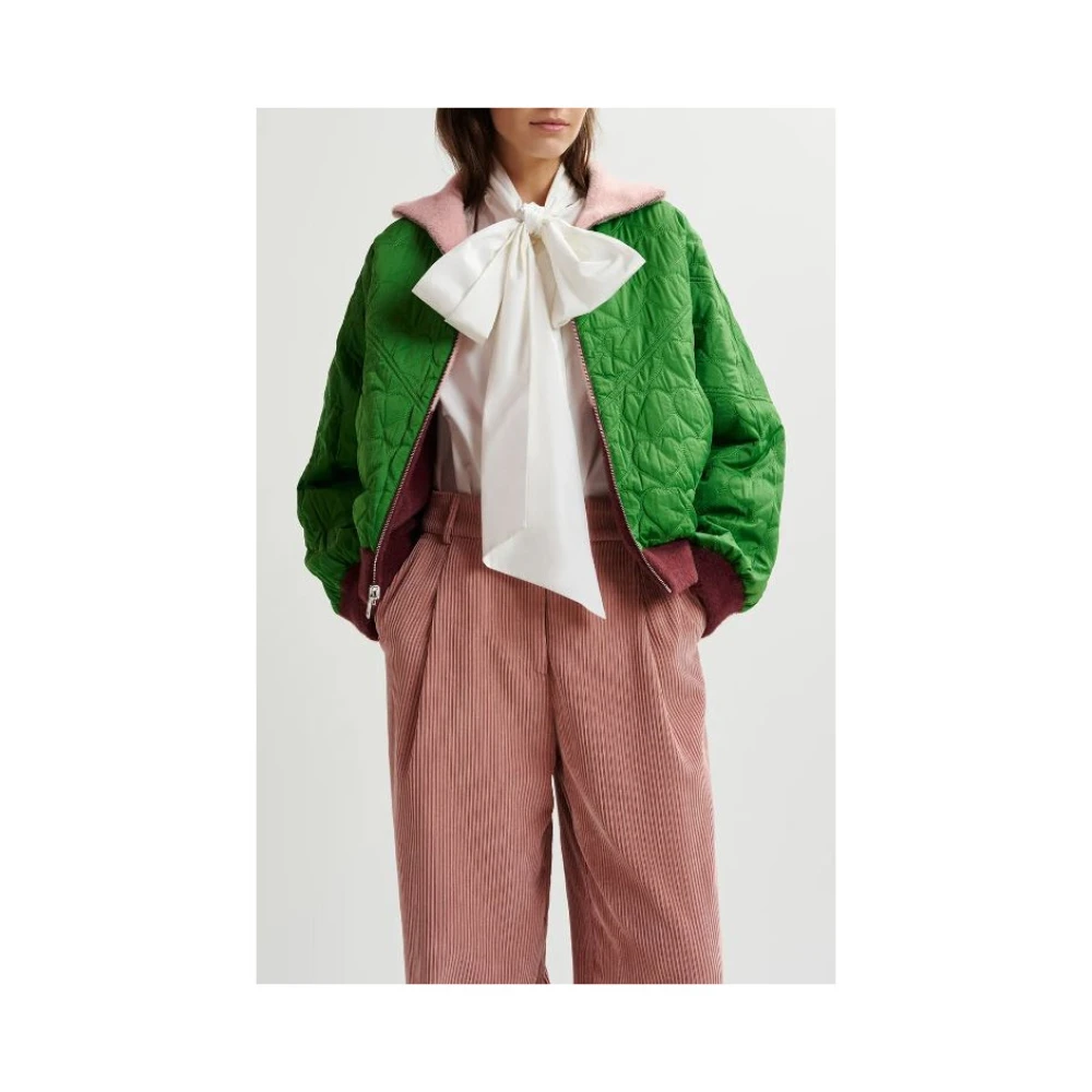 Essentiel Antwerp Omkeerbare Oversized Hart Gewatteerde Jas Multicolor Dames