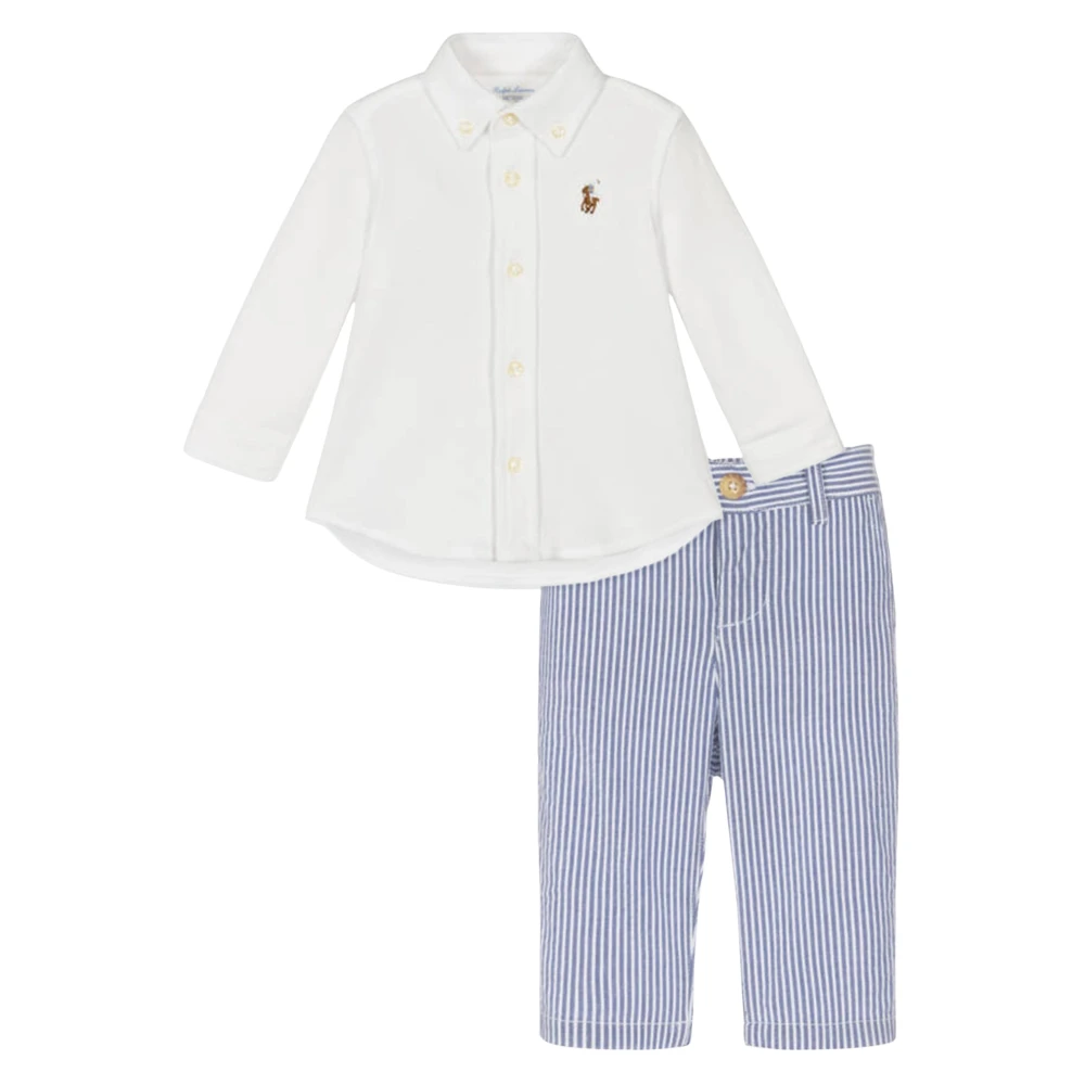Ralph Lauren Boys Multicolor Baby Trouser Set - 12 M - Kids