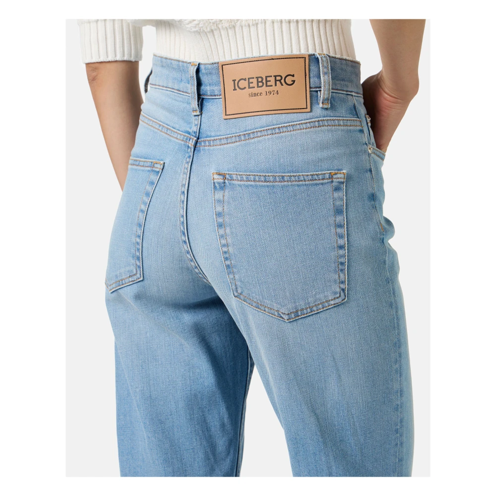 Iceberg Indigo mom comfort fit 5-pocket denim broek Blue Dames