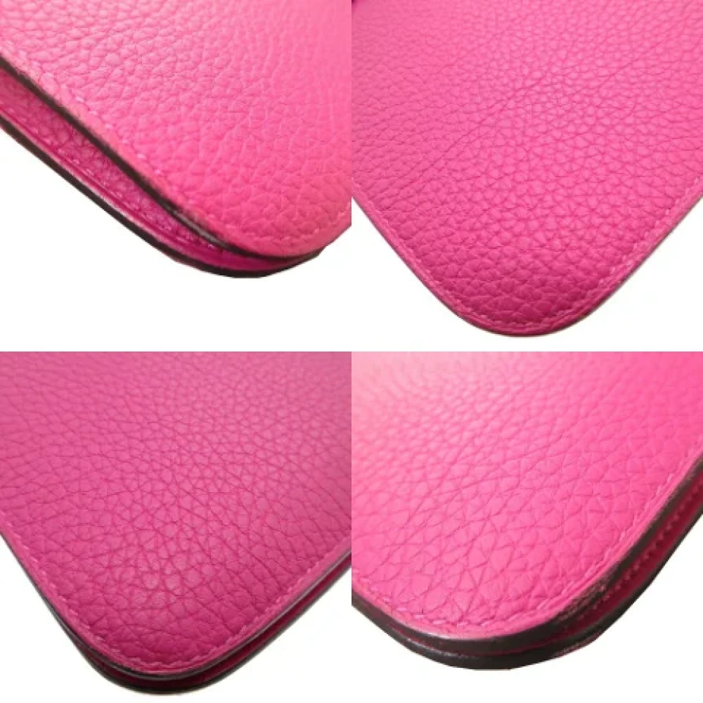 Hermès Vintage Pre-owned Canvas wallets Pink Dames