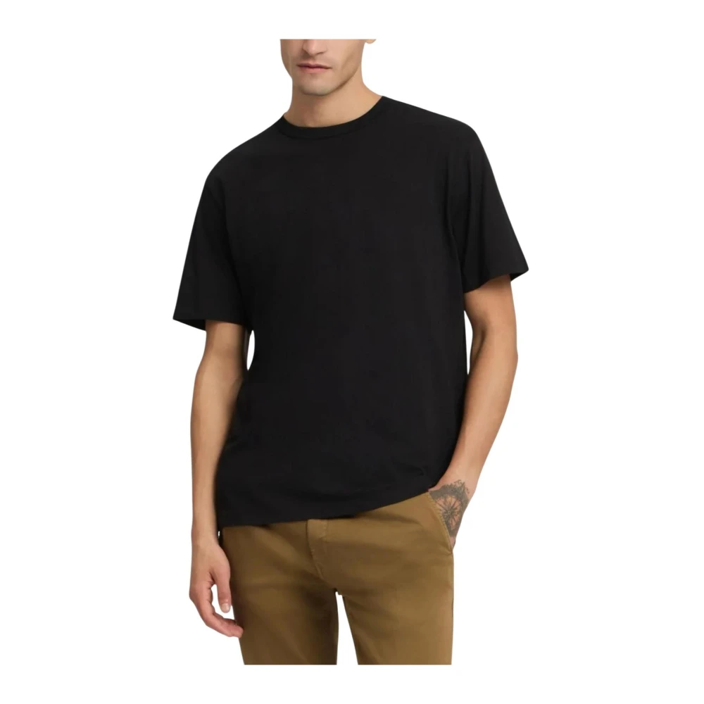 Replay Men's Black T-Shirts, L, Short Sleeve Round Neck Cotton T-Shirt