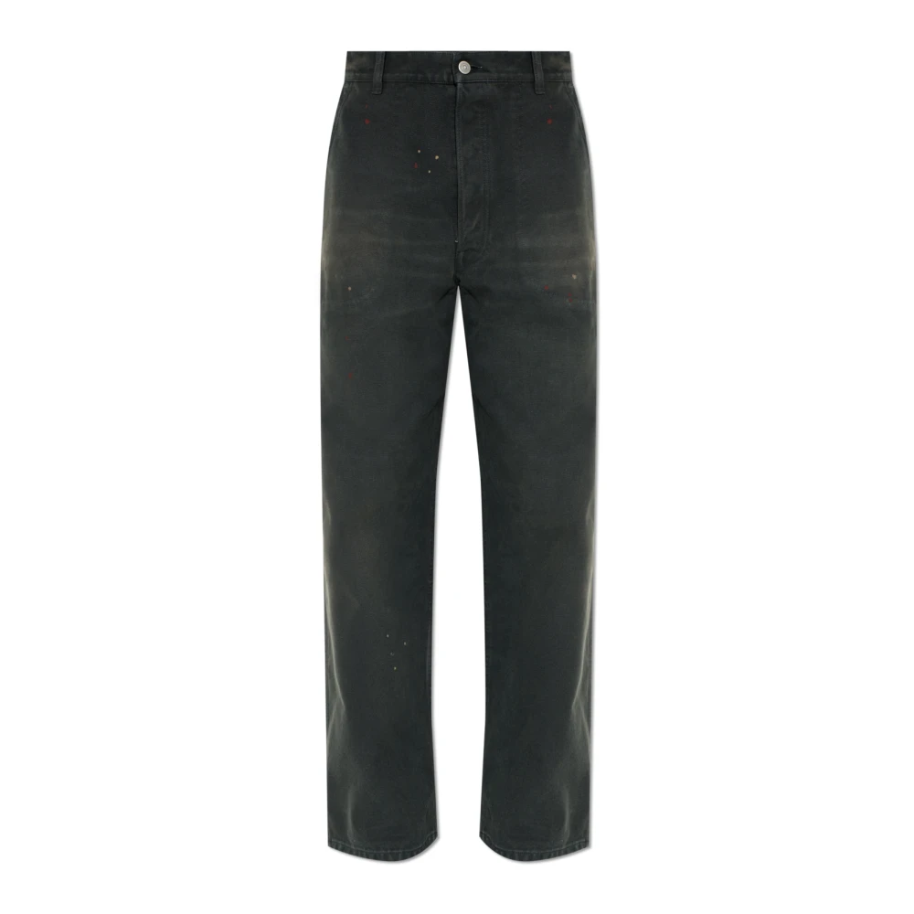 Maison Margiela , Straight Fit Jeans, Male, Black, L, Vintage-Effect Jeans
