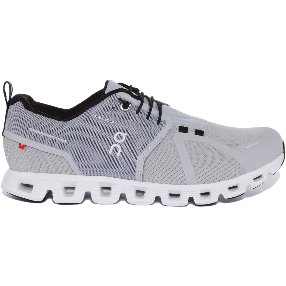 On Running Men's Gray Running Shoes,, Cloud 5 Waterproof Trainers Size 12 Uk