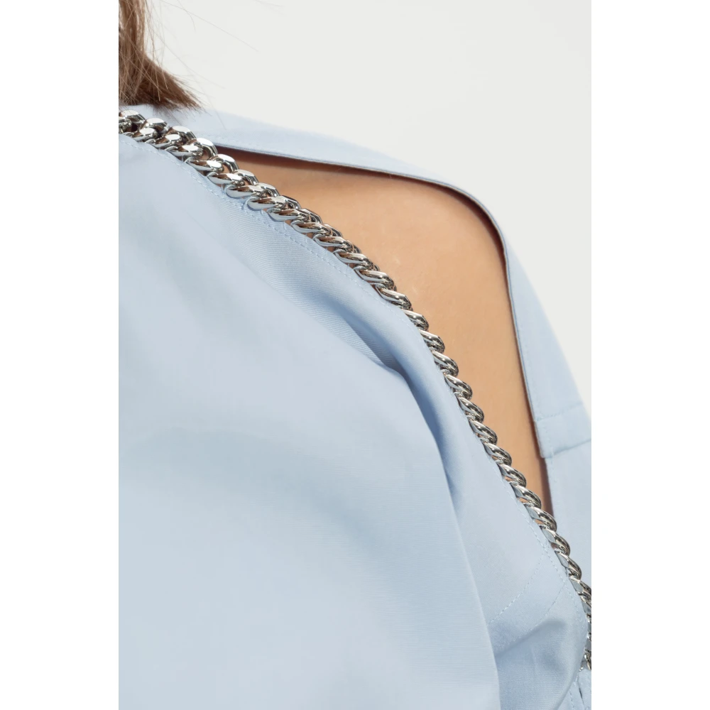 Stella Mccartney Shirt met opvallende ketting Blue Dames
