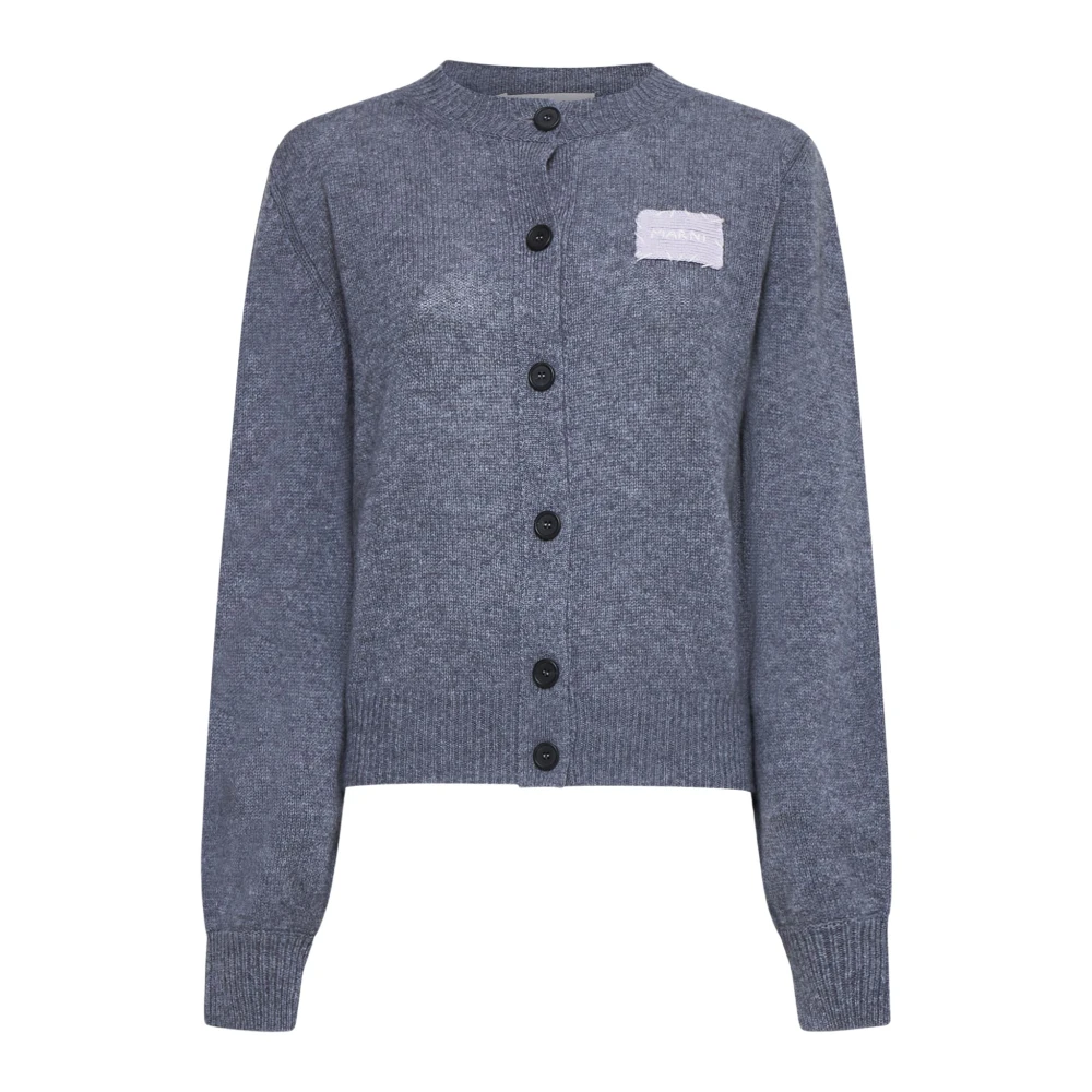 Marni Grafietgrijze Cashmere Cardigan Sweater Gray Dames