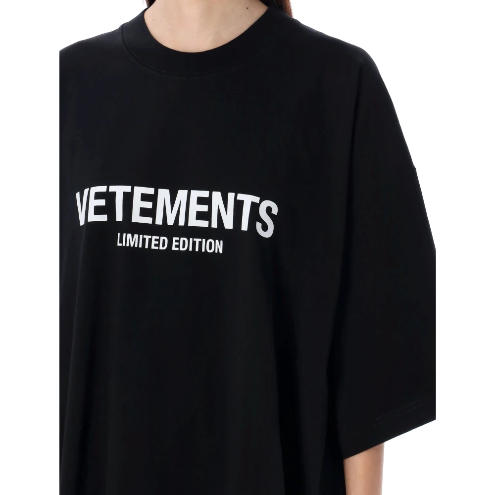 Vetements T-Shirts Black Dames