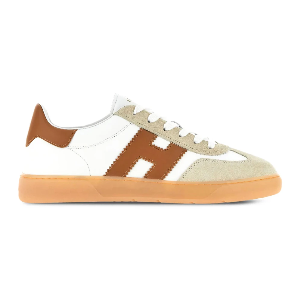 Hogan Men's Multicolor Sneakers, 7 Uk, White Leather Trainers With Suede Inserts
