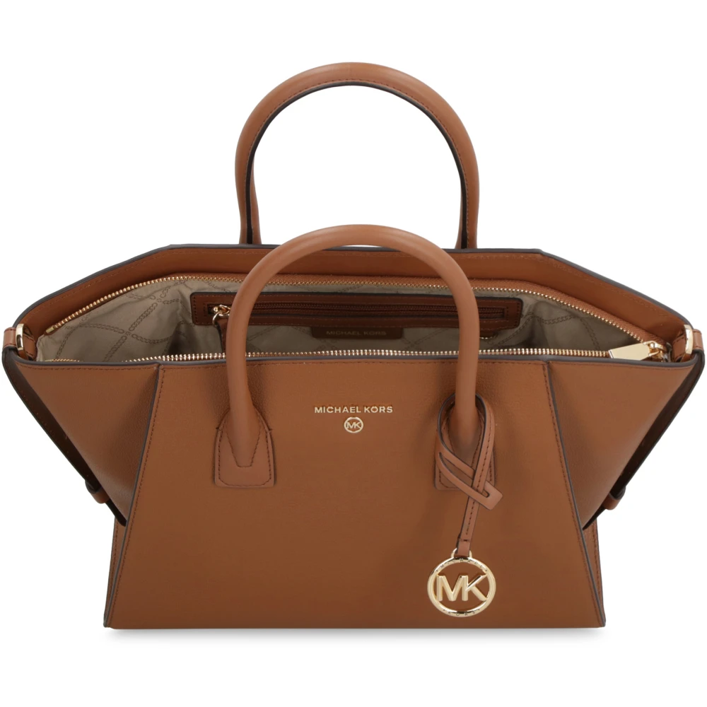 Michael Kors Handtas van gekorreld leer met logobasis Brown Dames