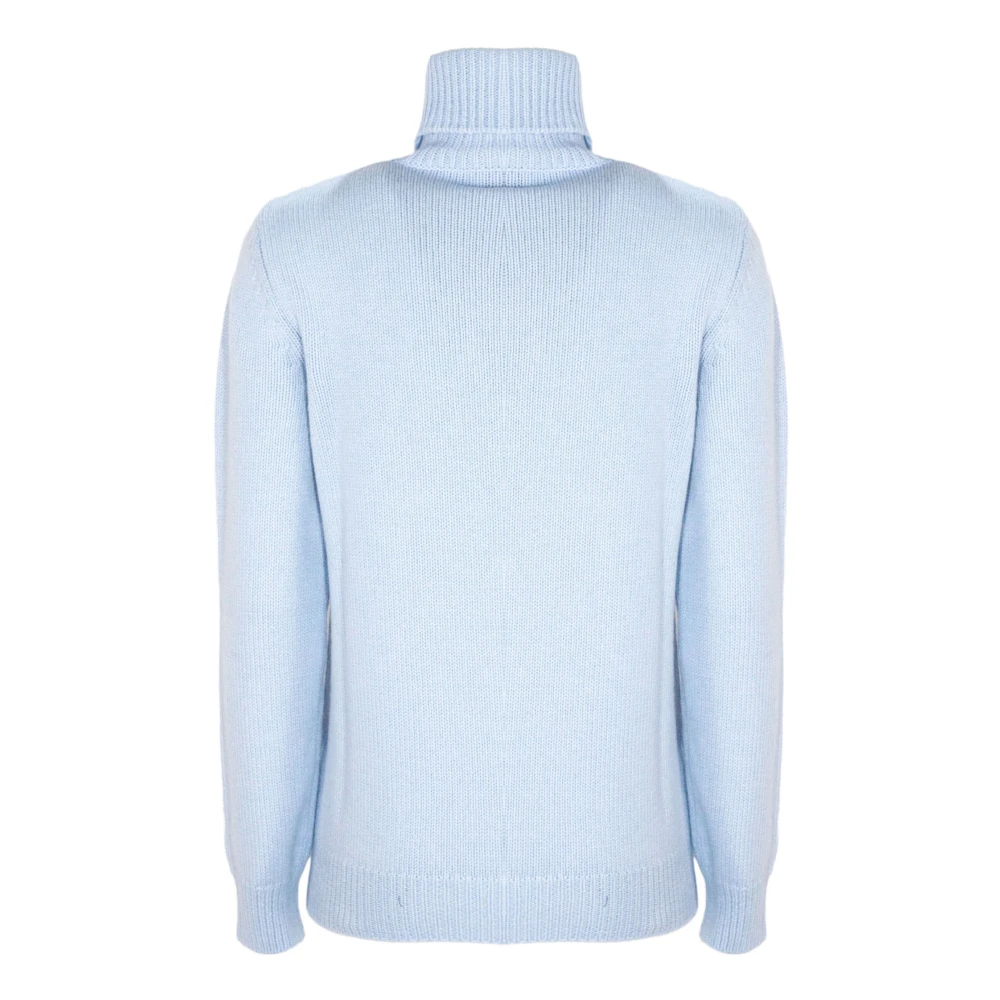 Kangra Blauwe Wol Kasjmier Coltrui Sweater Blue Dames
