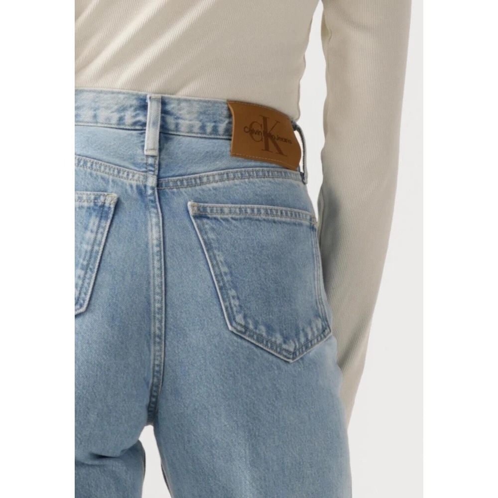 Calvin Klein High Rise Straight Jeans Blue Dames
