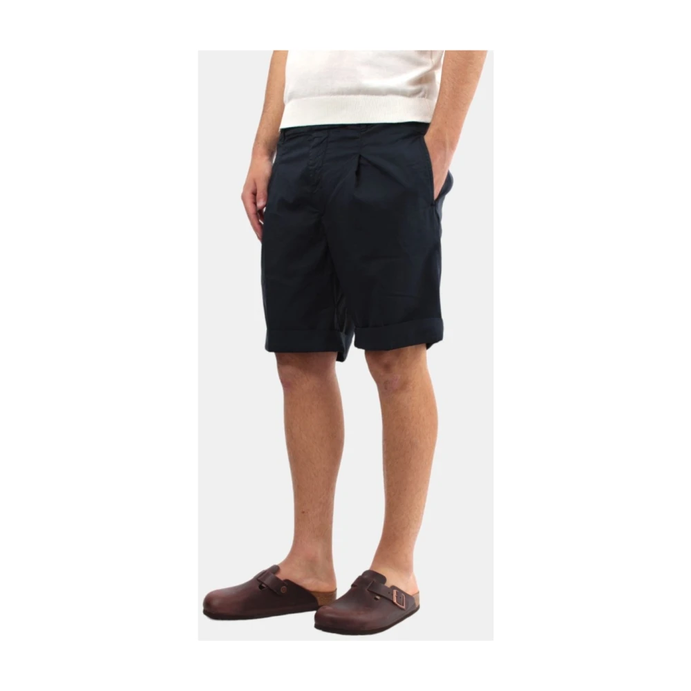 40Weft Comfortabele Bermuda Shorts Mike Model Blue Heren