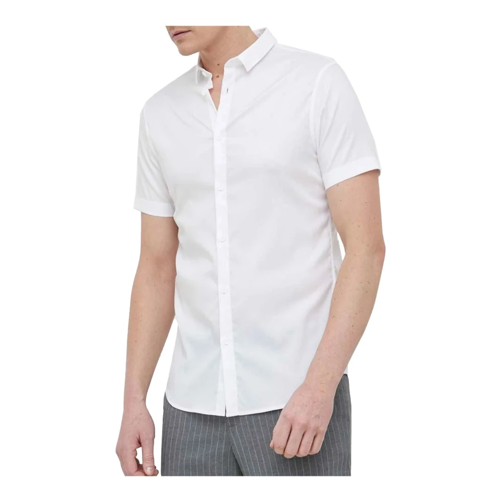 Armani Exchange Short Sleeve Shirts White Heren