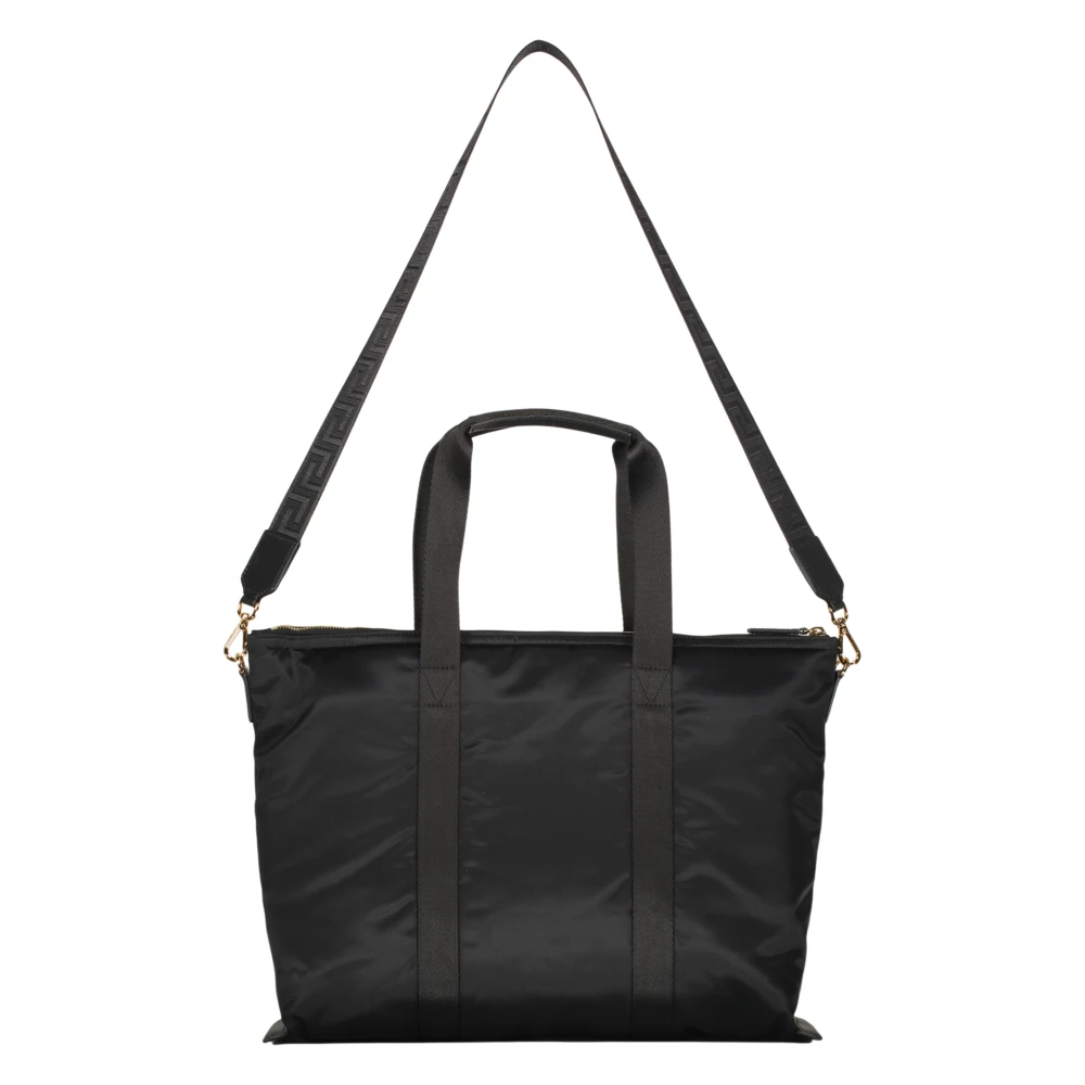 Versace Stijlvolle Nylon Tote Tas Black Dames