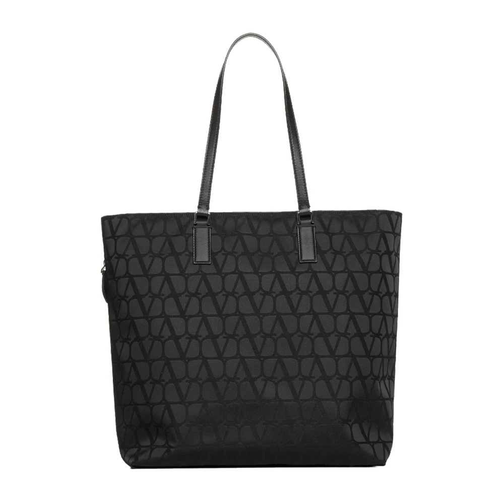 Valentino Garavani Toile Iconographe Shopping Bag - Male - Shopping Bags - Black - One Size - Bags - Image 3