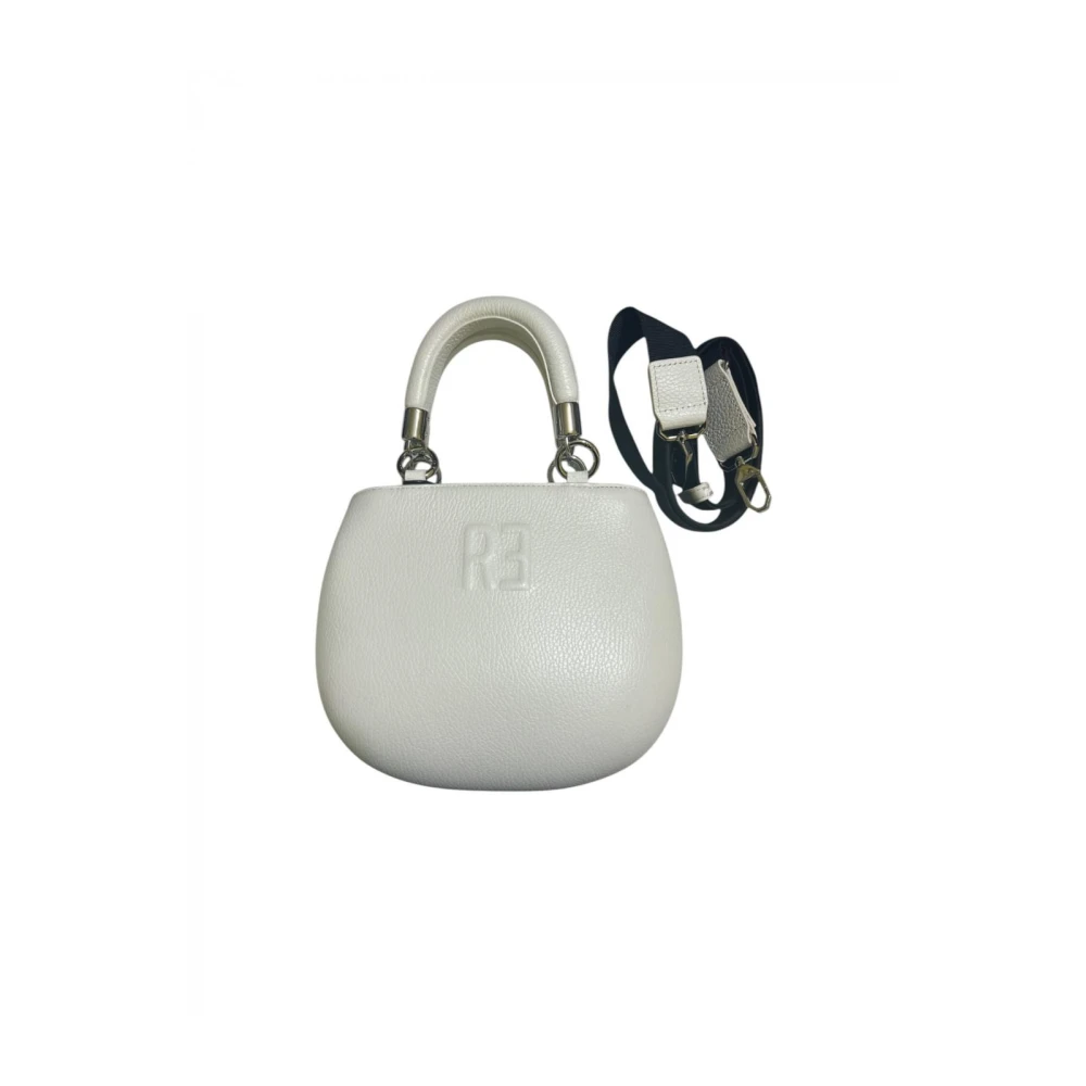 Rebelle Witte leren tas met rits White Dames