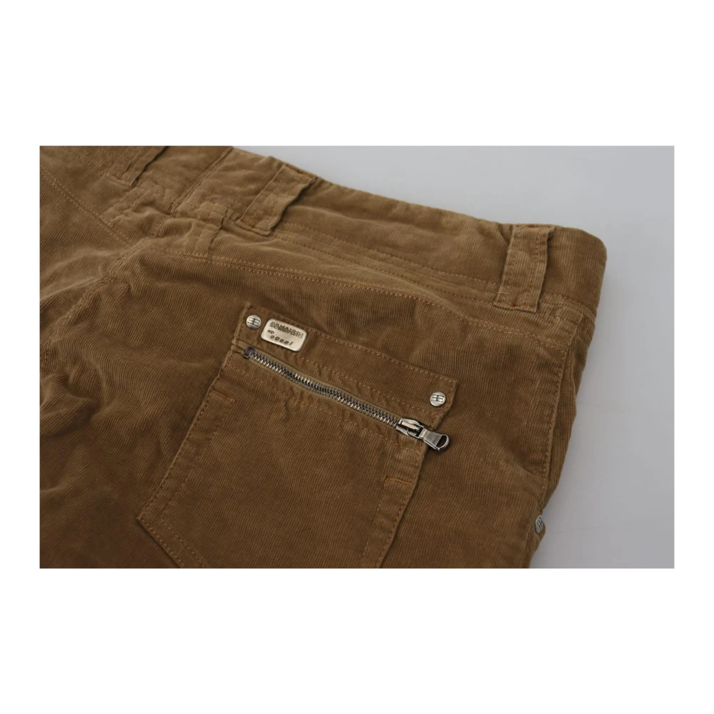 Ermanno Scervino Bruine Corduroy Cargo Broek Brown Heren