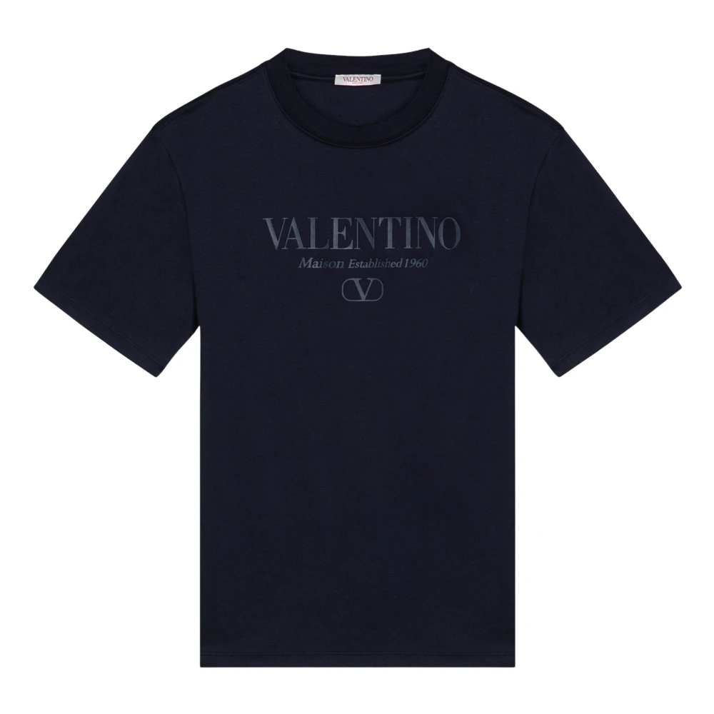 Valentino Garavani Korte mouwen ronde hals T-shirt Blue Heren