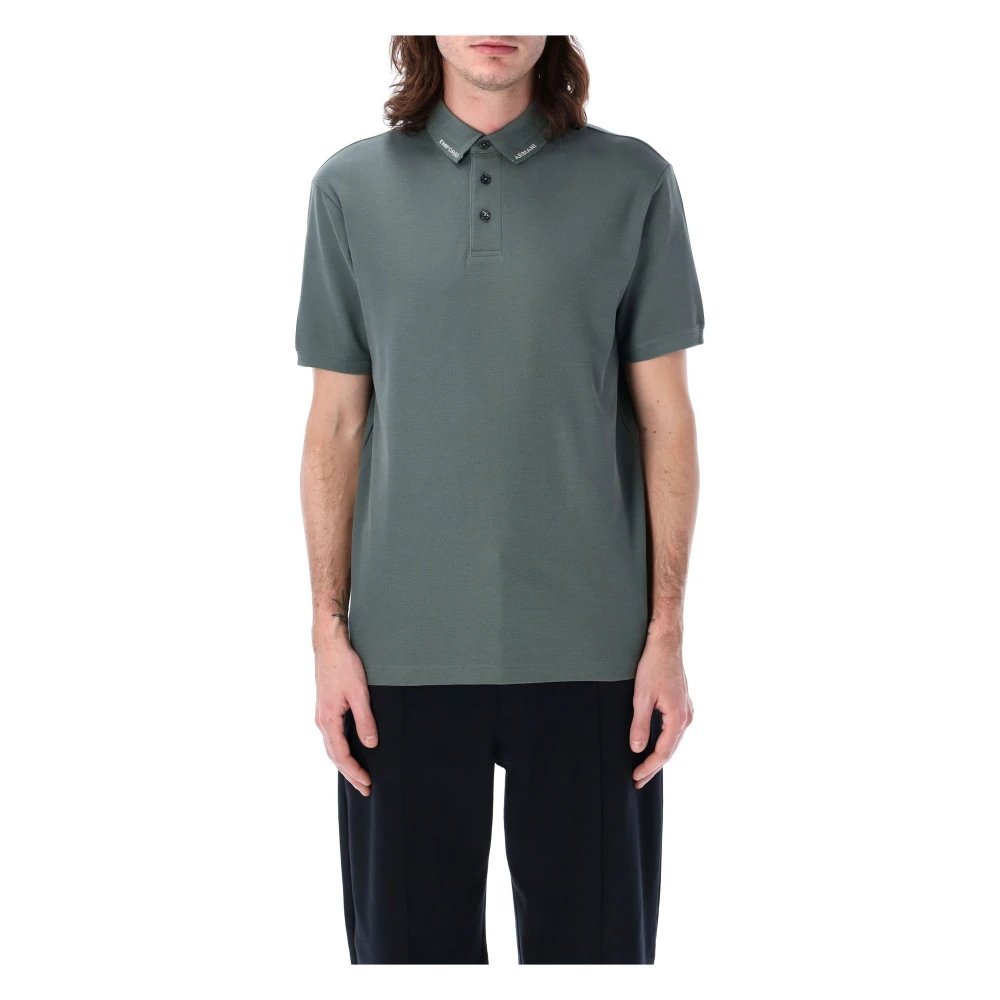 Emporio Armani Klassiek Polo Shirt voor Mannen Green Heren