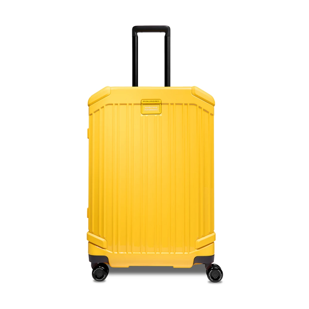Piquadro Unisex Jaune Valises, Taille: One Size Medium Size, 4 Wheel Suitcase