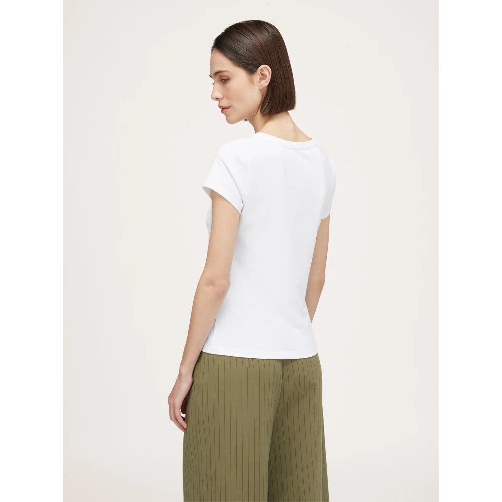 Motivi Asymmetrisch T-shirt met split White Dames