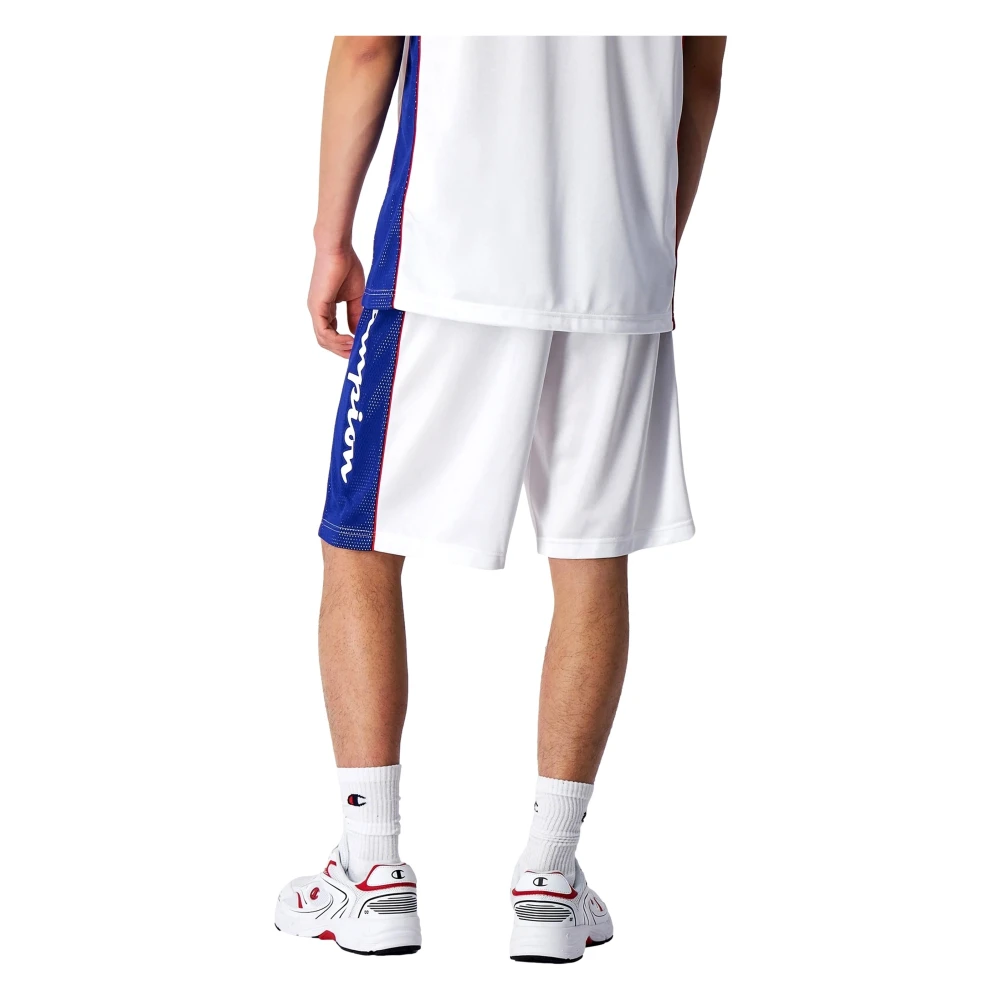 Champion Witte USA Logo Basketbalshorts White Heren
