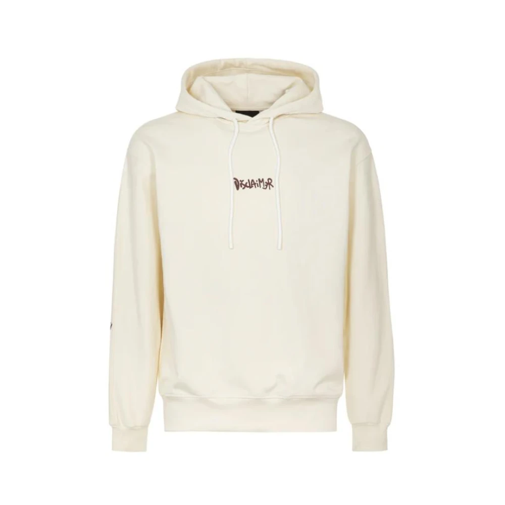 Disclaimer Logo Hoodie Licht Sweatshirt Beige Heren