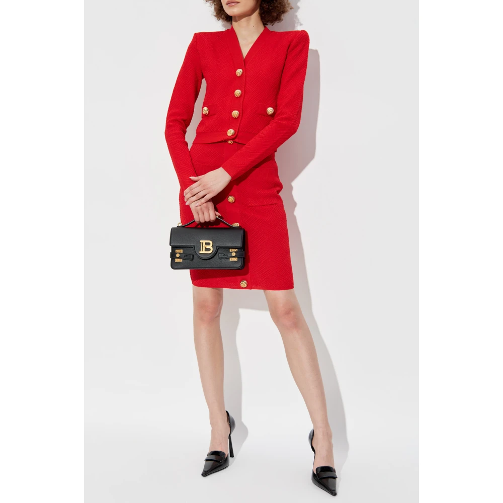 Balmain Rok met decoratieve knopen Red Dames