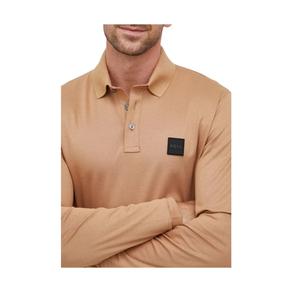Boss Jersey Polo Shirt Brown Heren