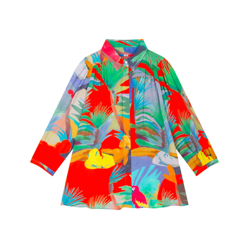 G.Kero Blouse met Tropische Print Multicolor Dames
