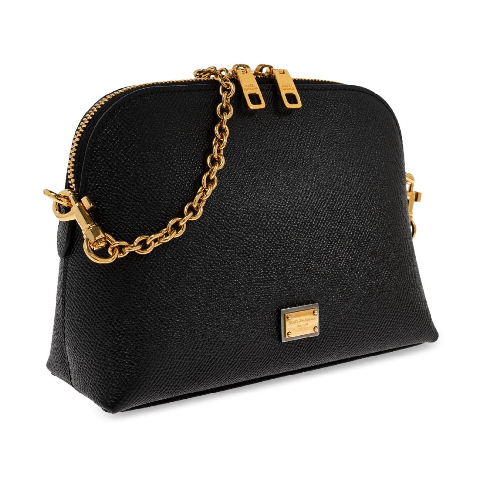 Dolce & Gabbana Leren schoudertas Black Dames