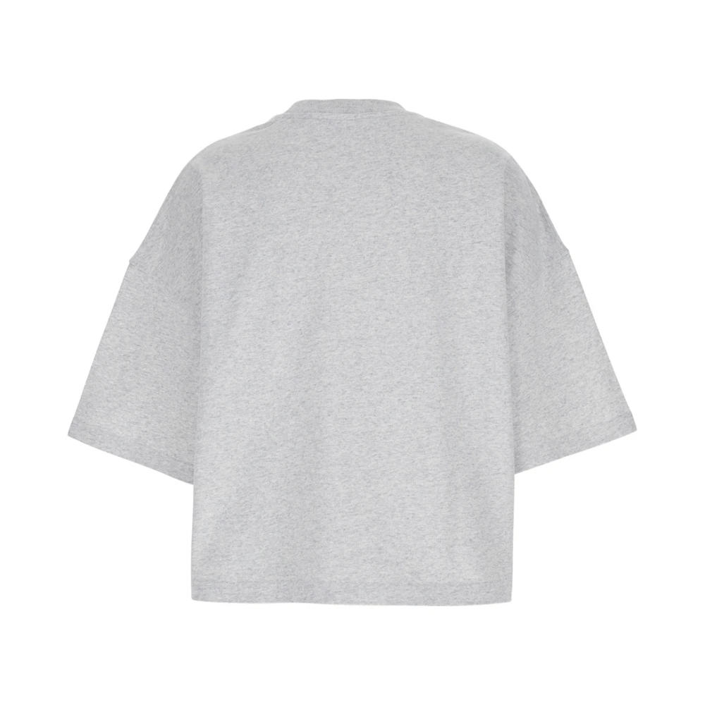 Jacquemus Logo Lettering Grijs T-shirt Vrouw Gray Dames