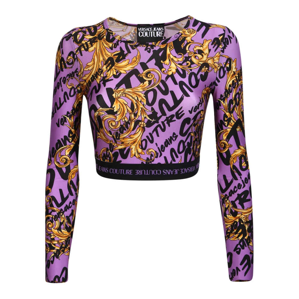 Versace Jeans Couture Stijlvolle Multi T-Shirts met Barok Print Multicolor Dames