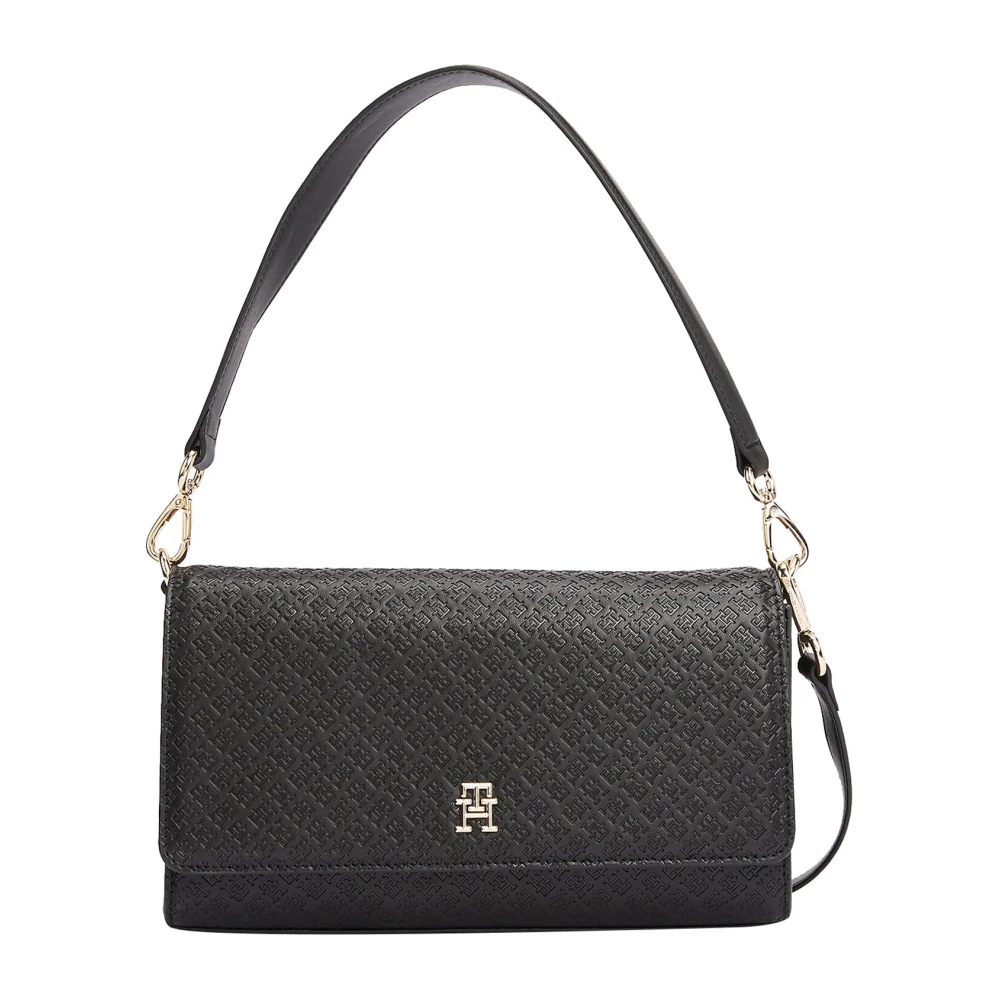 Tommy Hilfiger Eternity Monogram Schoudertas Black Dames