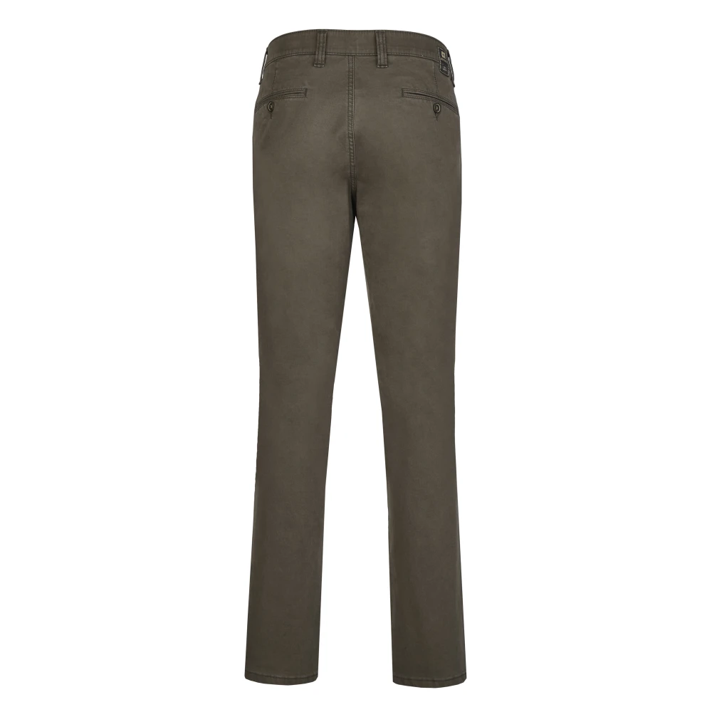 club of comfort Comfortabele platte voorkant broek Green Heren